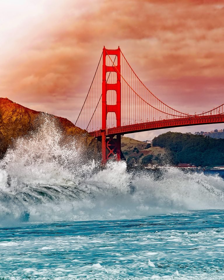The Golden Gate Bridge is not actually made of gold.