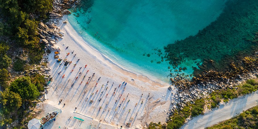 Amazing Drone Image from Saliara Beach in Greece