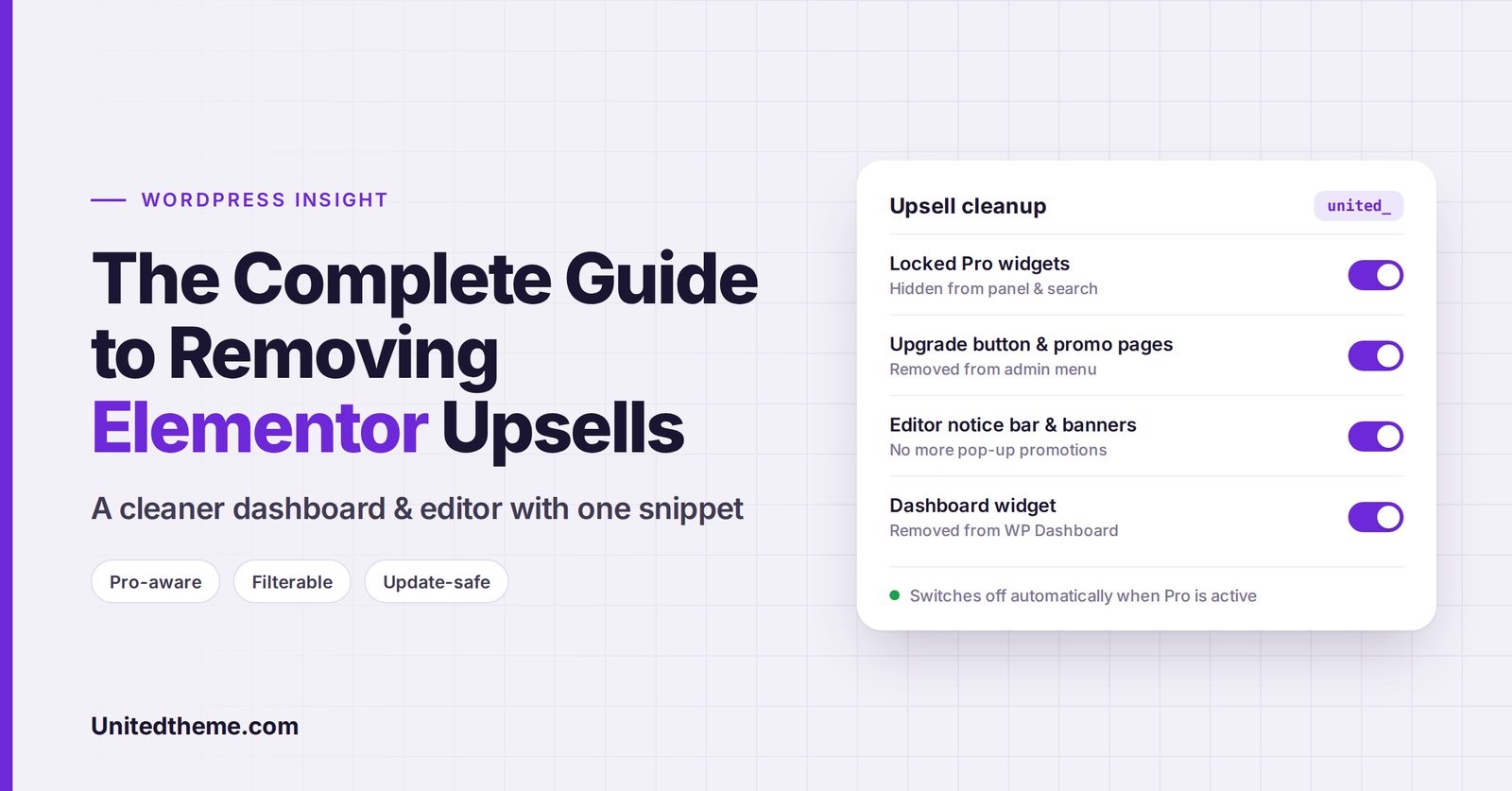 The complete guide to removing Elementor upsells for a cleaner WordPress dashboard and editor